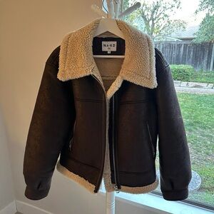 NA-KD vintage look bonded jacket